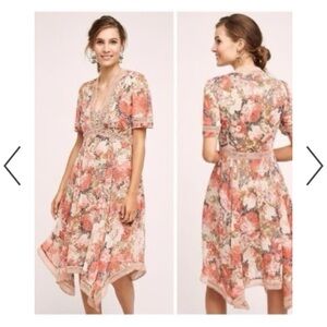 ANTHROPOLOGIE Rose Bouquet Dress By RANNA GILL size 0
